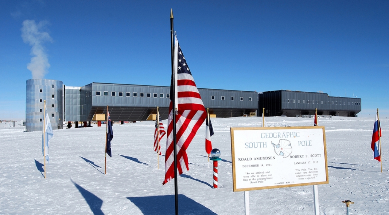 A view of Amundsen-Scott Station at the South Pole.