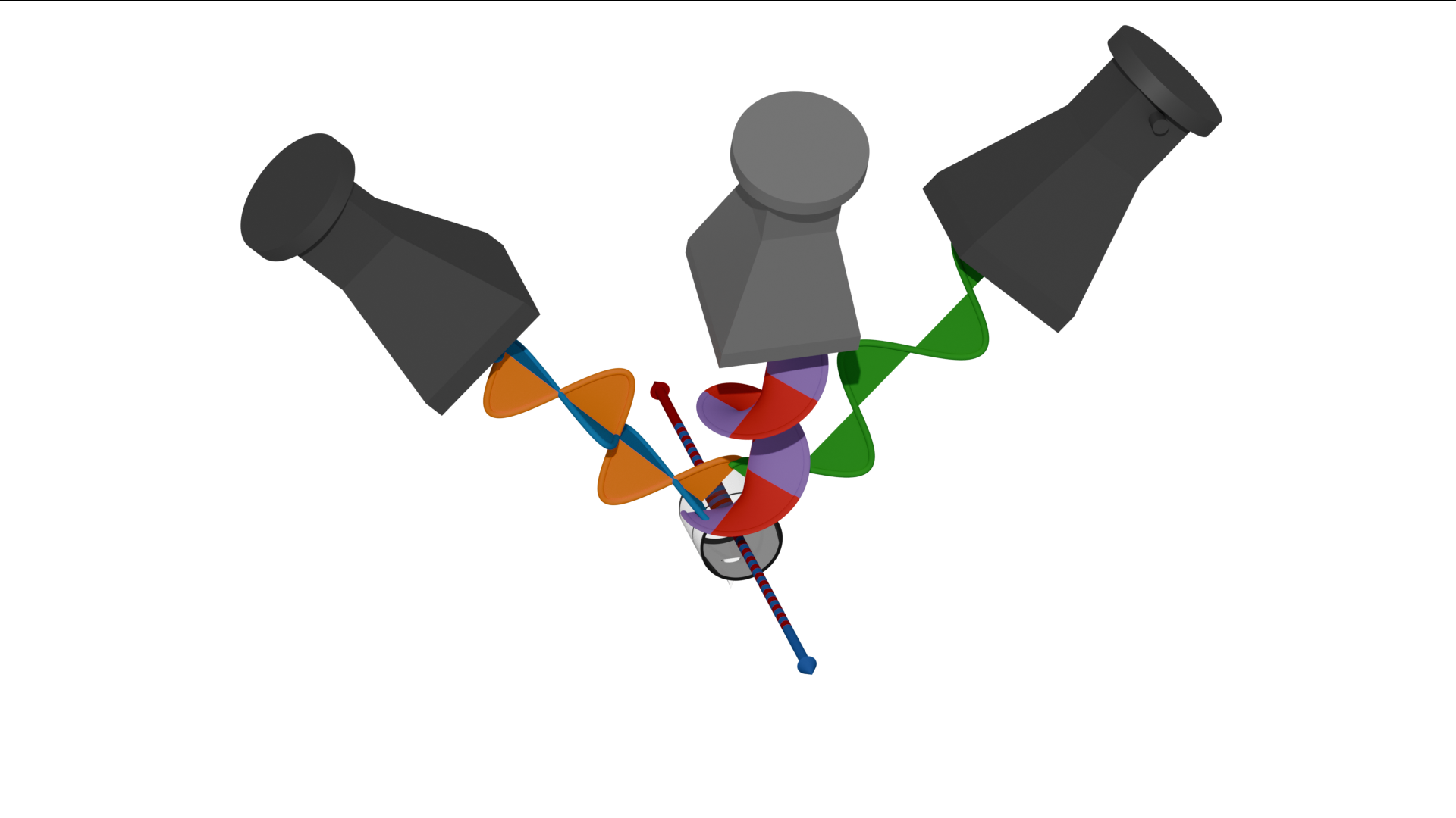 Rydberg Sensor Measuring an Electromagnetic Field in Three Dimensions